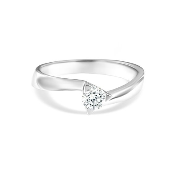 Ring Roman Gioielli Woman in White Gold Diamante 0.30 Ct R528A24N8M23 - R528A24N8M23